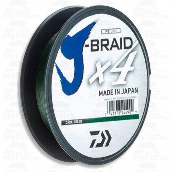 Шнур DAIWA J-Braid X4E 135м 0,21мм Dark Green Шнур DAIWA J-Braid X4E 135м 0,21мм Dark Green